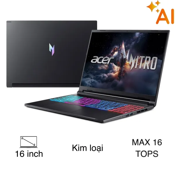 Acer Gaming Nitro ProPanel ANV16S 61 R9ZV - NH.QXPSV.002 (R7 AI 350, 32GB, RTX 5060 8GB, 2K+ 180Hz, Win11)