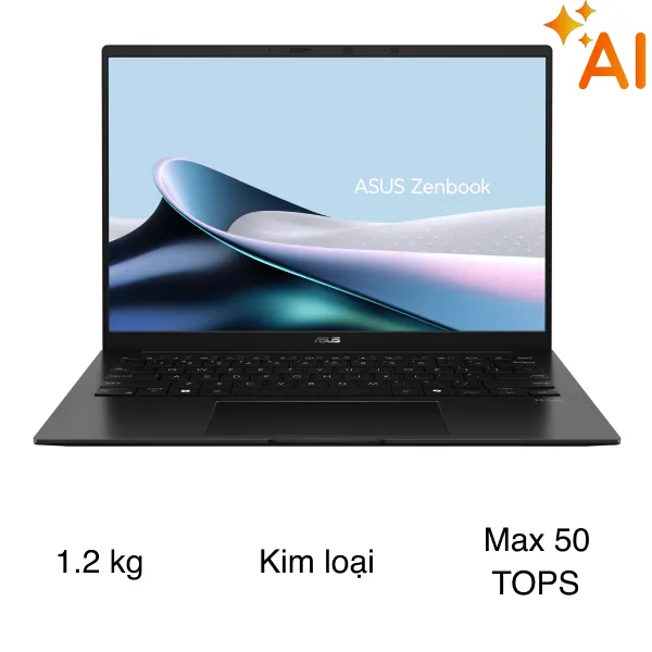 Asus Zenbook 14 UM3406GA - QD075WS (R7 AI 445 ,16GB, 512GB, WUXGA OLED, OfficeH24+365, Win11)