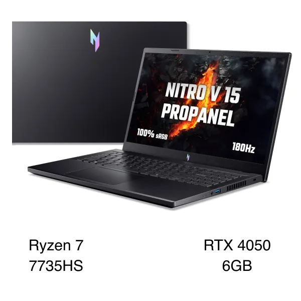Acer Nitro ProPanel ANV15-41-R0Y4 - NH.QPESV.004 (R7 7735HS, 16GB, 512GB, RTX 4050 6GB, Full HD 180Hz, Win11)