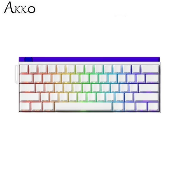 Bàn Phím Cơ Có Dây Veekos Shine60 SP White Akko Glare Magnetic Switch