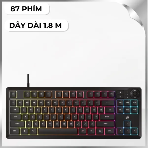 Bàn Phím Có Dây Gaming Corsair K55 CORE TKL RGB/CH-9216065-NA
