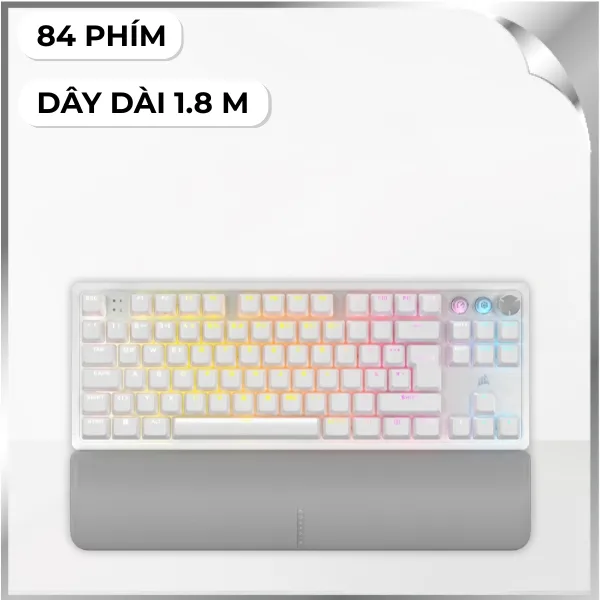 Bàn Phím Cơ Có Dây Gaming Corsair K70 PRO TKL-MGX-WHT RGB/CH-911921G-NA