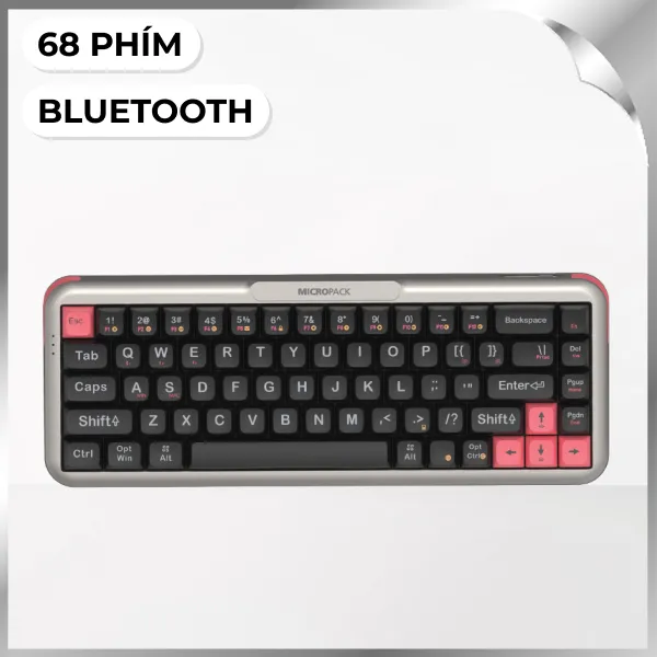Bàn Phím Cơ Bluetooth MicroPack K-168WM - Đen