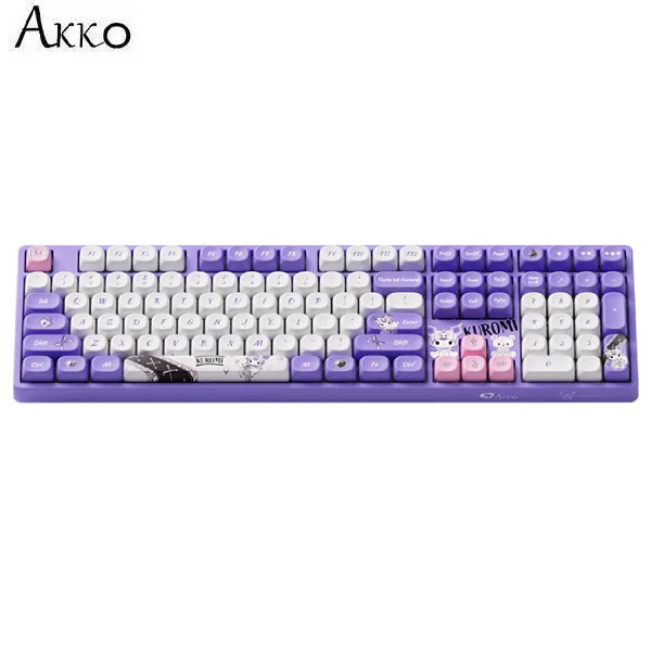 Bàn Phím Cơ Không Dây Akko 3108 RF V3 Kuromi Frost Pink