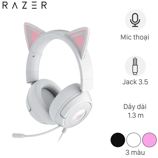 Tai nghe Chụp Tai Gaming Razer Kraken Kitty V3 X