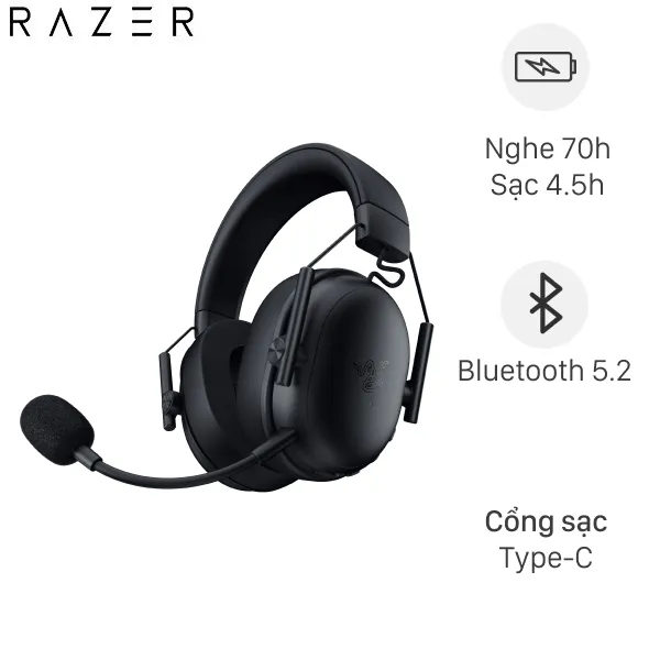 Tai nghe Bluetooth Chụp Tai Gaming Razer BlackShark V3 X HyperSpeed