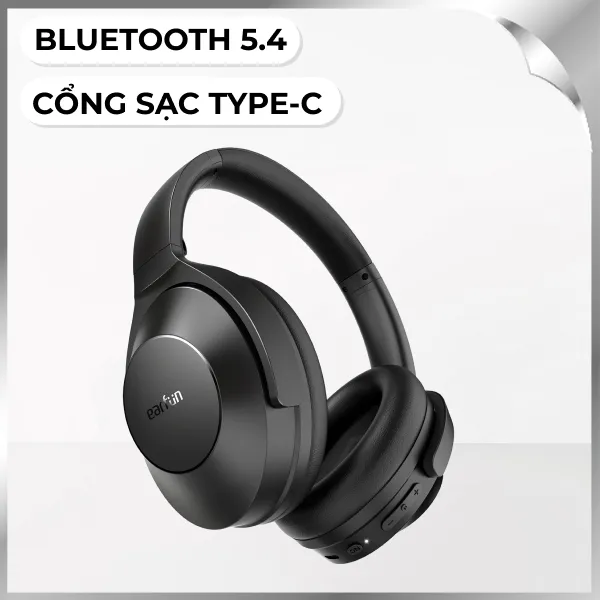 Tai nghe Bluetooth chụp tai Earfun Wave Life - Đen
