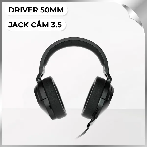 Tai nghe Chụp Tai Gaming Corsair HS55 Surround Carbon/CA-9011265-AP