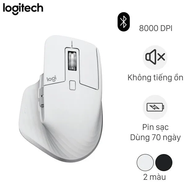 Chuột sạc Bluetooth Silent Logitech MX Master 3S For Mac