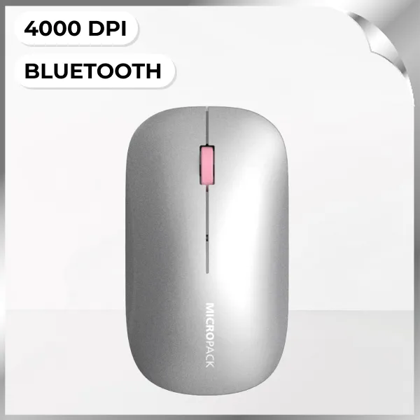 Chuột Bluetooth Silent MicroPack ML-203W - Xám