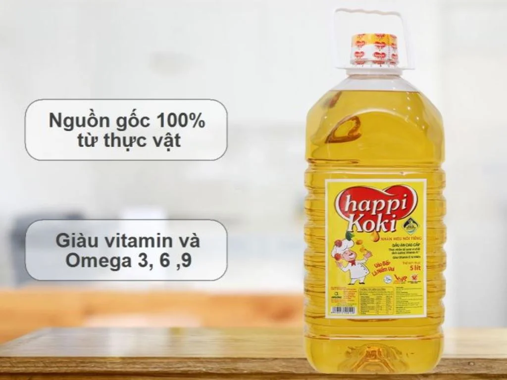 Dầu ăn cao cấp Happi Koki can 5 lít 1