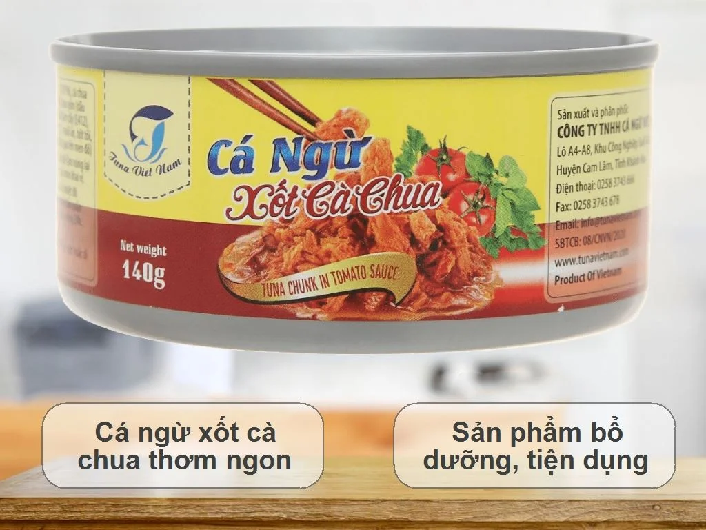 Cá ngừ xốt cà chua Tuna Việt Nam hộp 140g 1