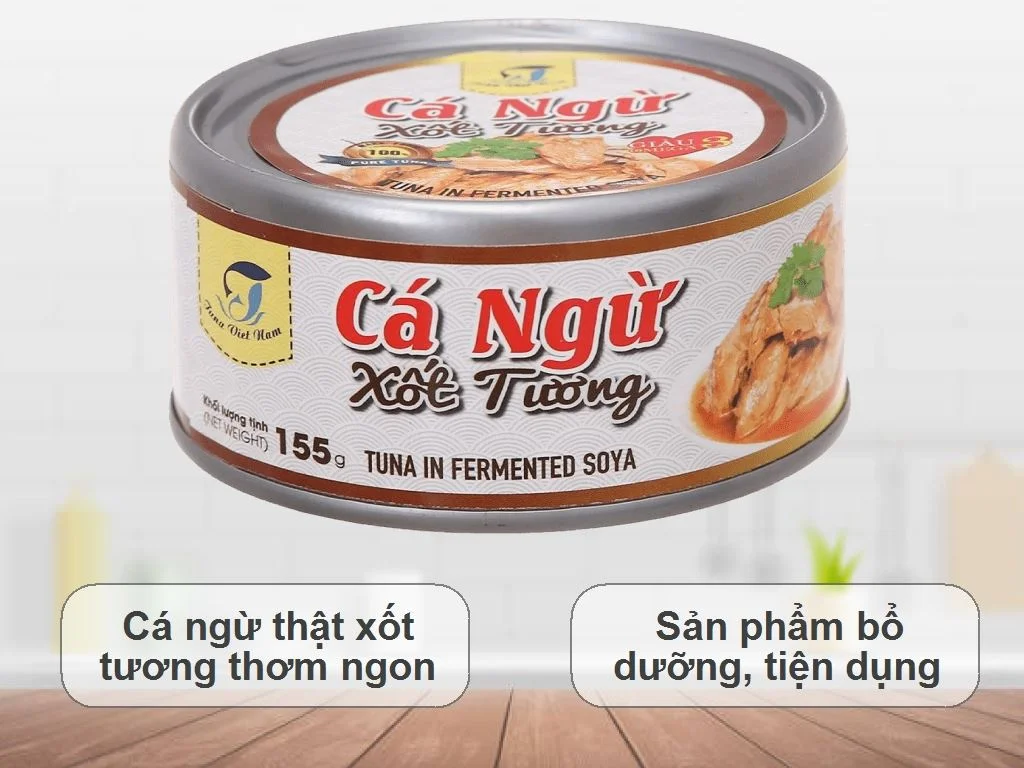 Cá ngừ xốt tương Tuna Việt Nam hộp 155g 1