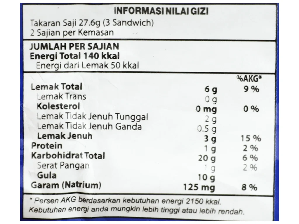 Bánh quy kem socola Oreo gói 64.4g 12