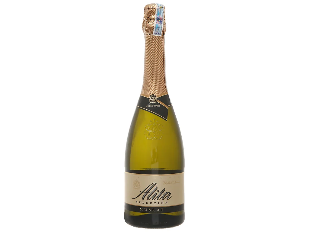Rượu vang Alita Selection Muscat Sparkling vị nho 11% chai 750ml 2