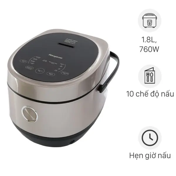 Nồi cơm điện tử Kangaroo 1.8 lít KG18DR12