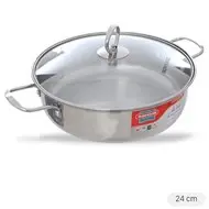 Nồi lẩu inox nắp kính 24 cm Sunhouse SHL24